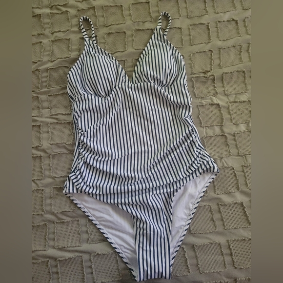 Striped One-Piece Swimsuit - Picture 1 of 2